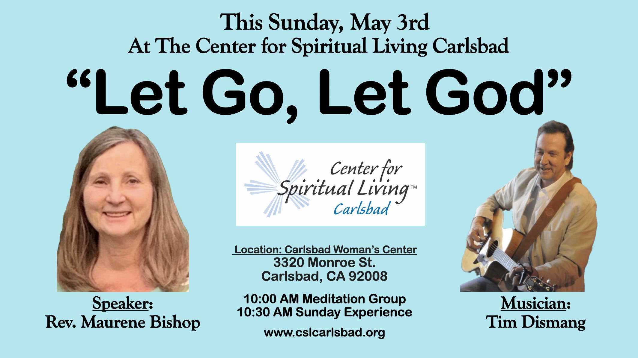 Sunday Morning Metaphysics at Center Spiritual Living Carlsbad