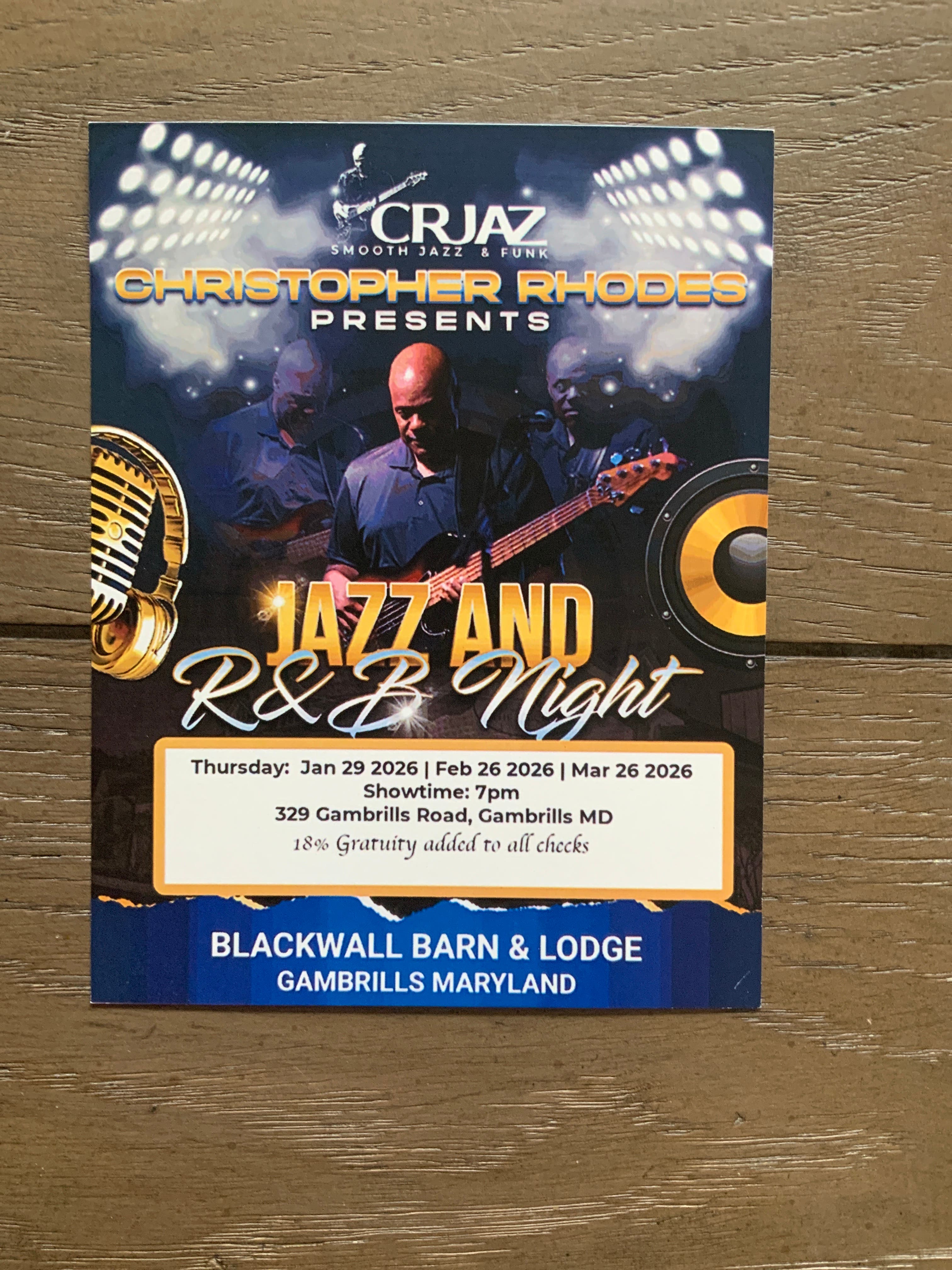 Mar 26 | Christopher Rhodes Presents Jazz And R&B Night | Odenton, MD Patch