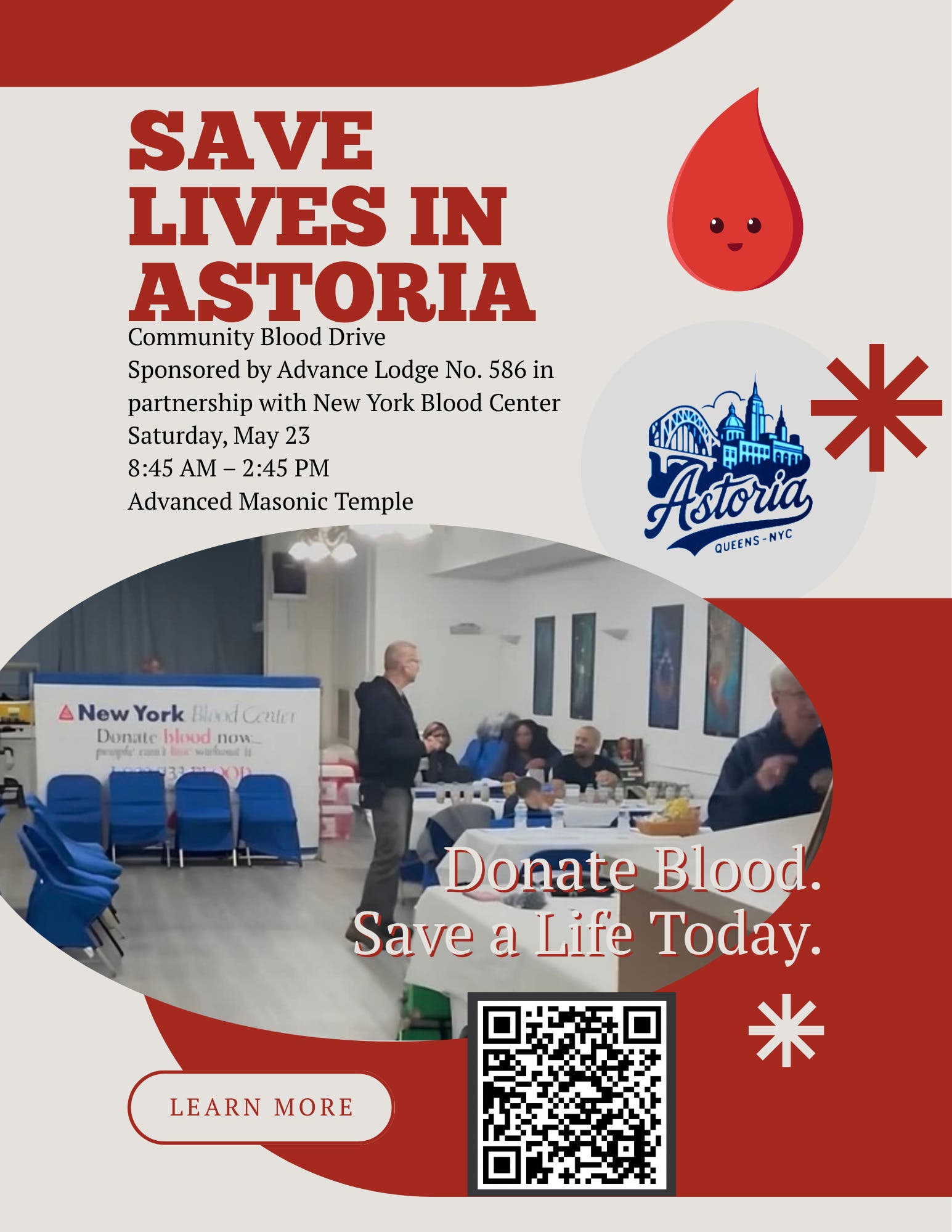 NYBC-Honoree, Rodney Artis Urges Astoria Residents To Donate Blood At May 23 Drive