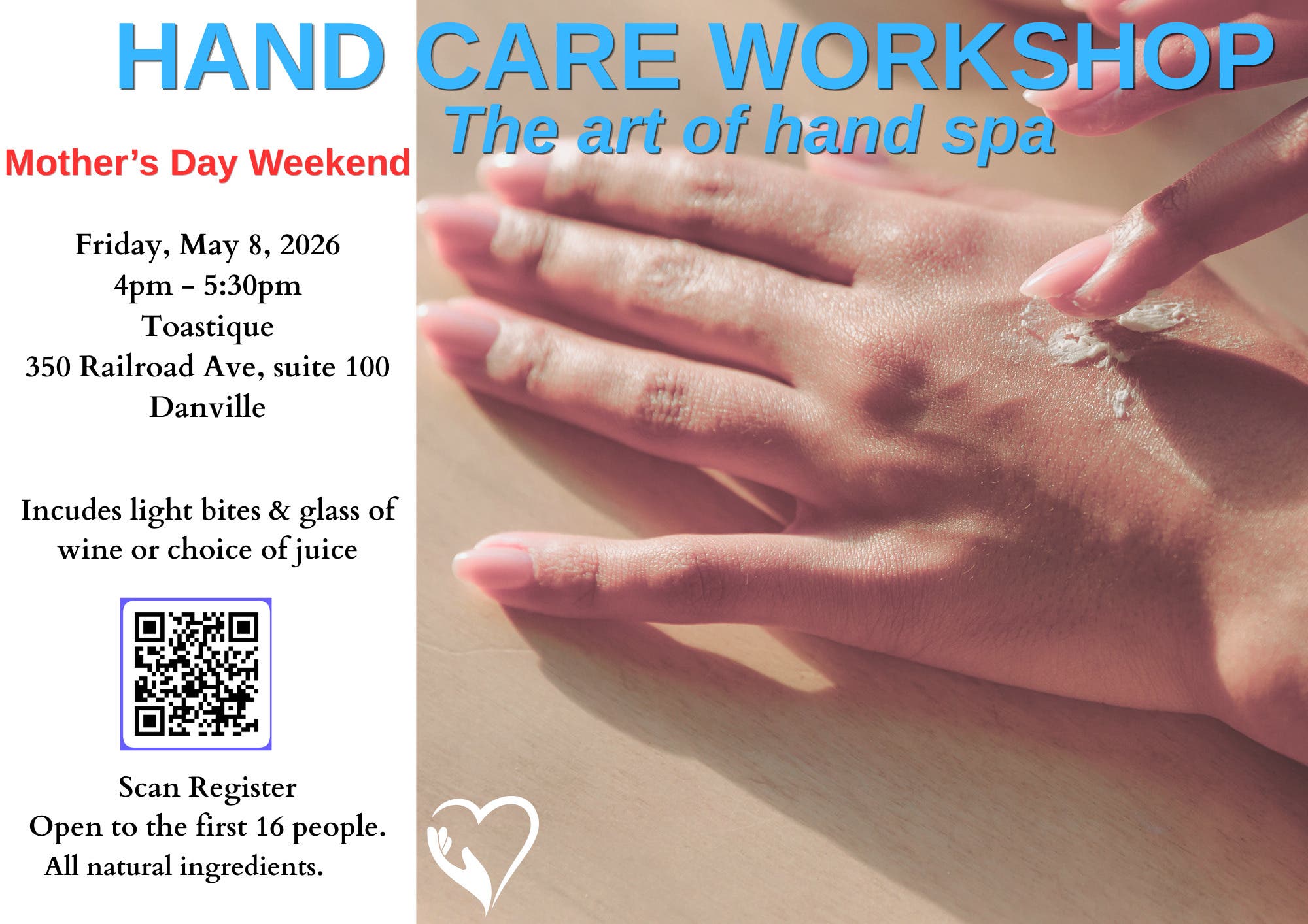 Hand care workshop at Toastique