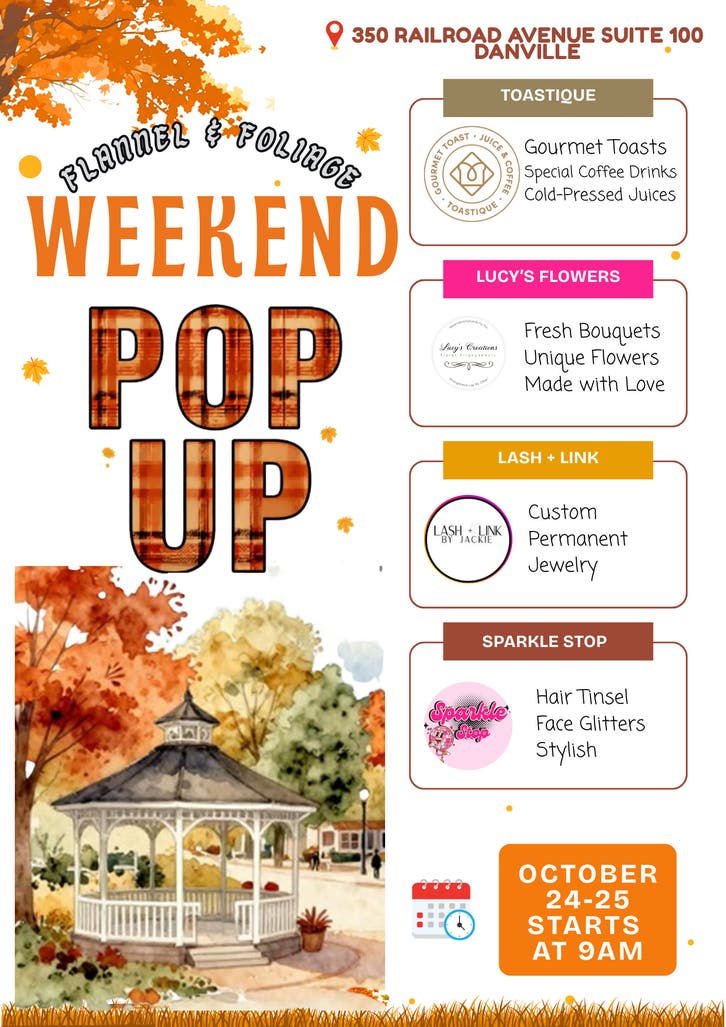 Oct 24 | Flannel & Foliage Weekend Pop-up at Toastique Danvile ...