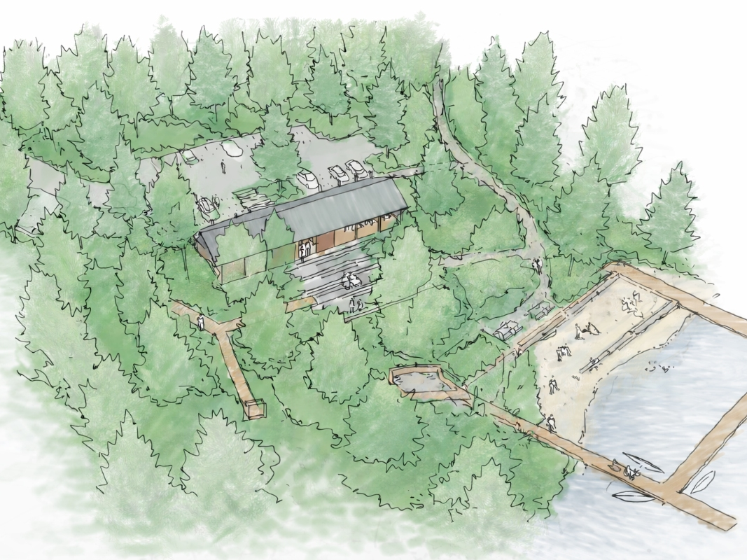 Artistic rendering of ADA accessible beach