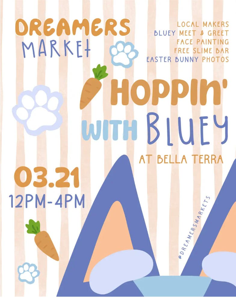 Dreamers Market: Hoppin’ with Bluey