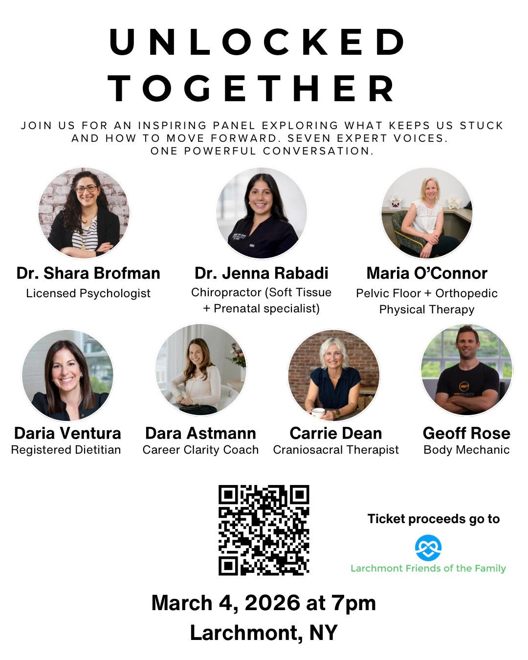 UNLOCKED TOGETHER: A community wellness conversation in Larchmont