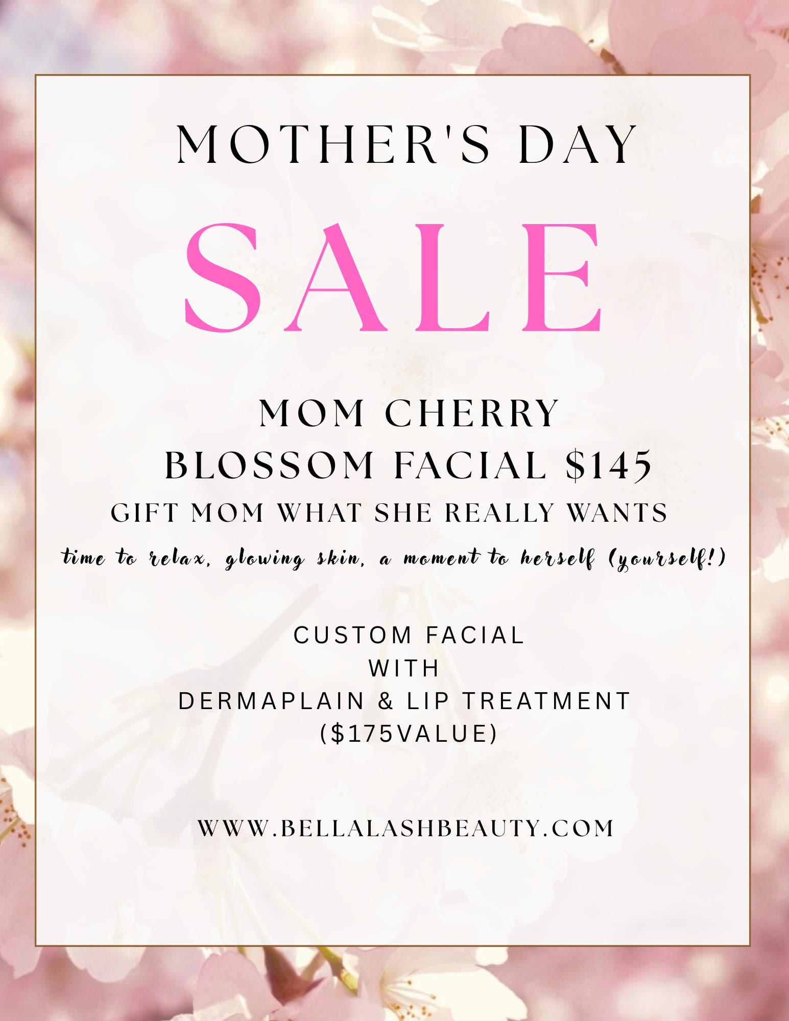 MOTHER’S DAY! Cherry Blossom Facial🌸