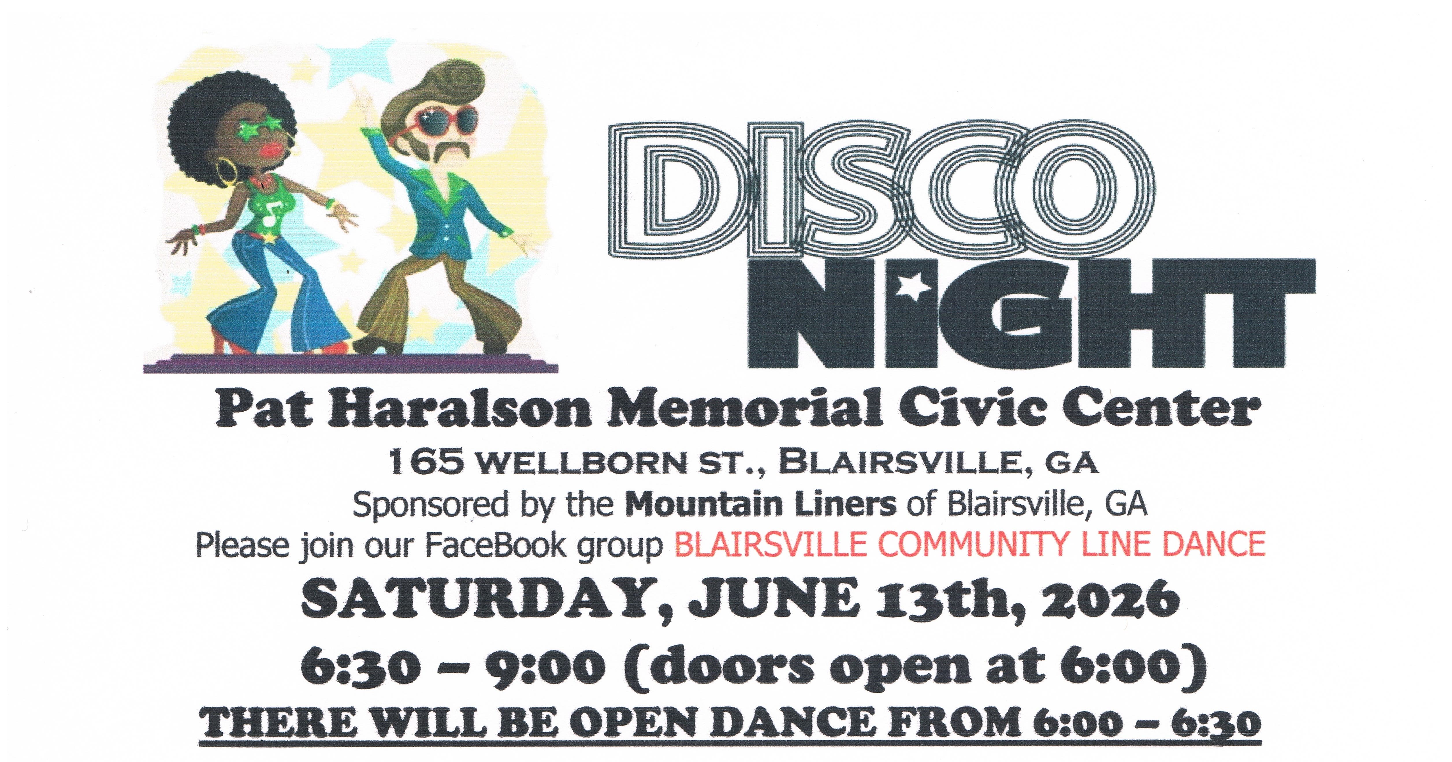 Blairsville Community Line Dance DISCO night