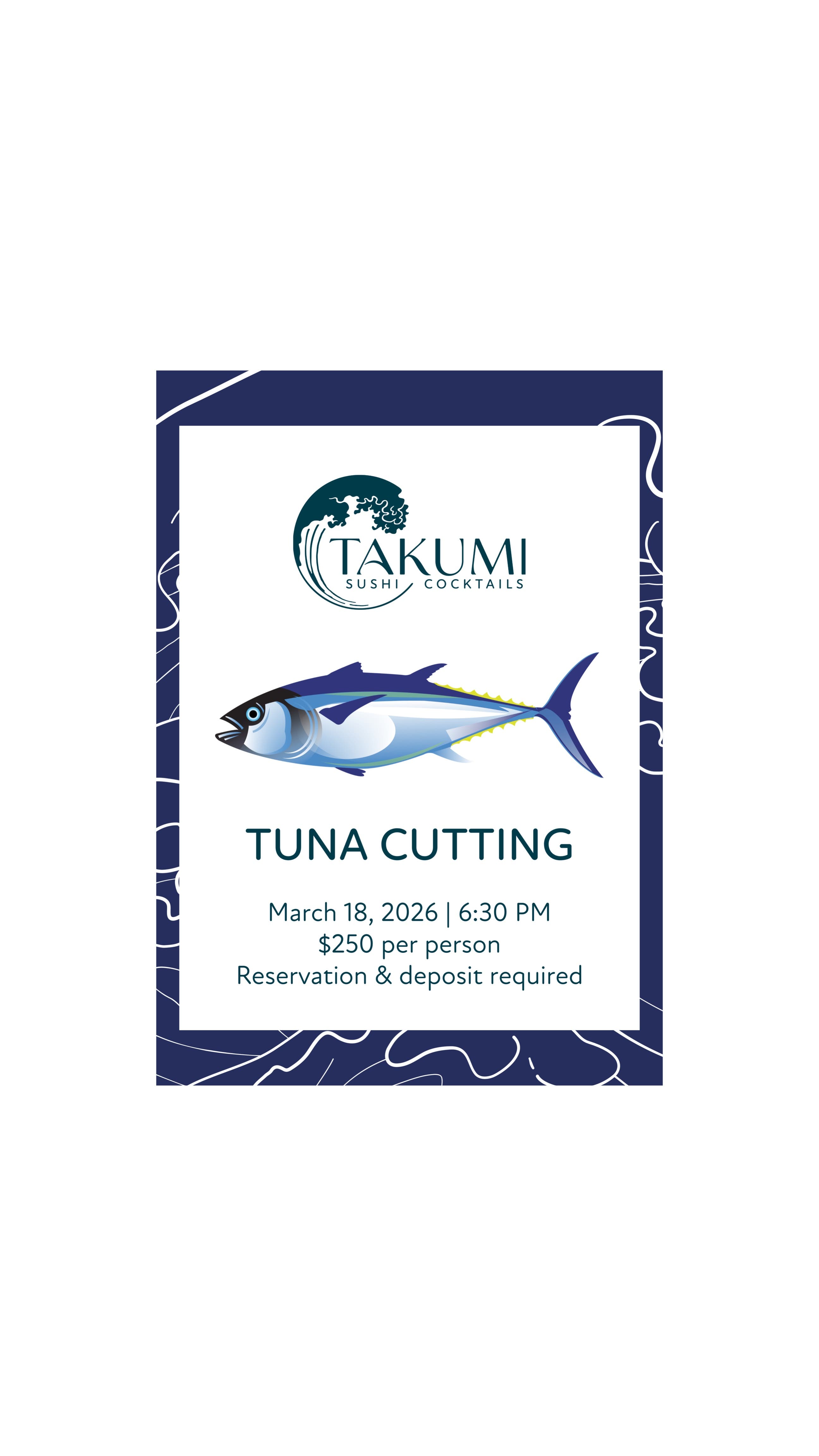 Takumi Cuisine's First Tuna Cutting Event