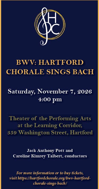 BWV: Hartford Chorale Sings Bach