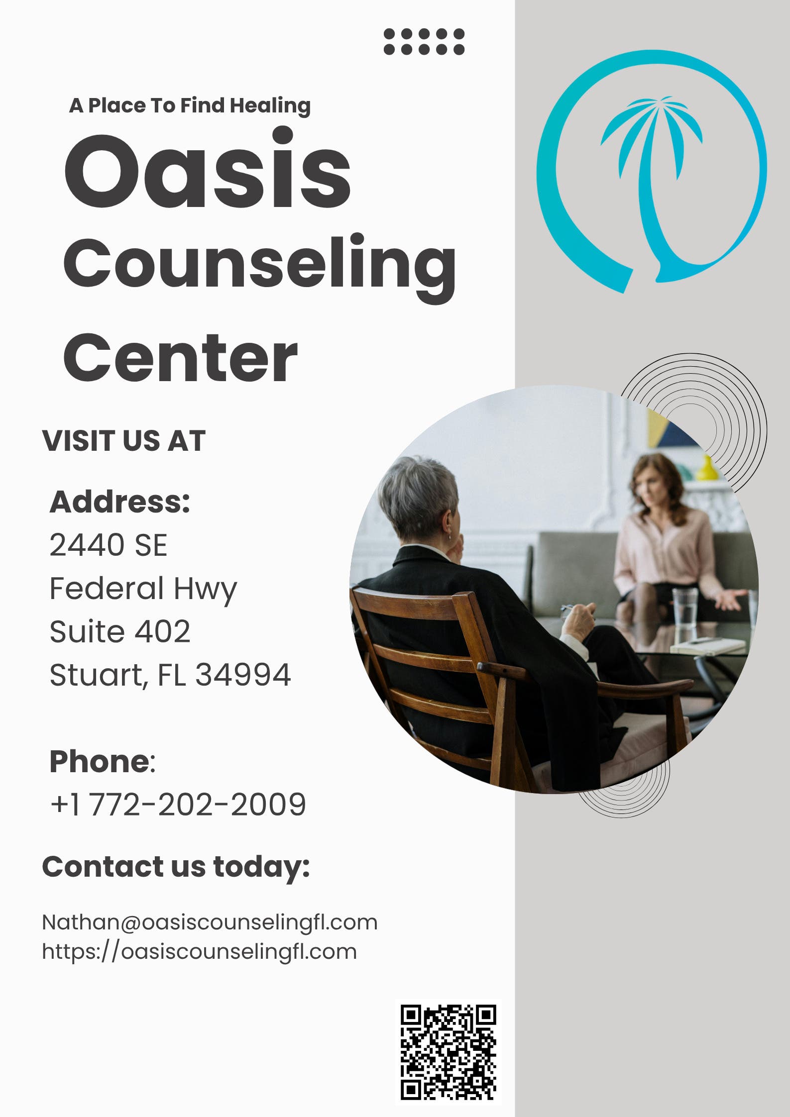Reclaiming Real Peace: Expert Care at Oasis Counseling Center in Stuart, FL
