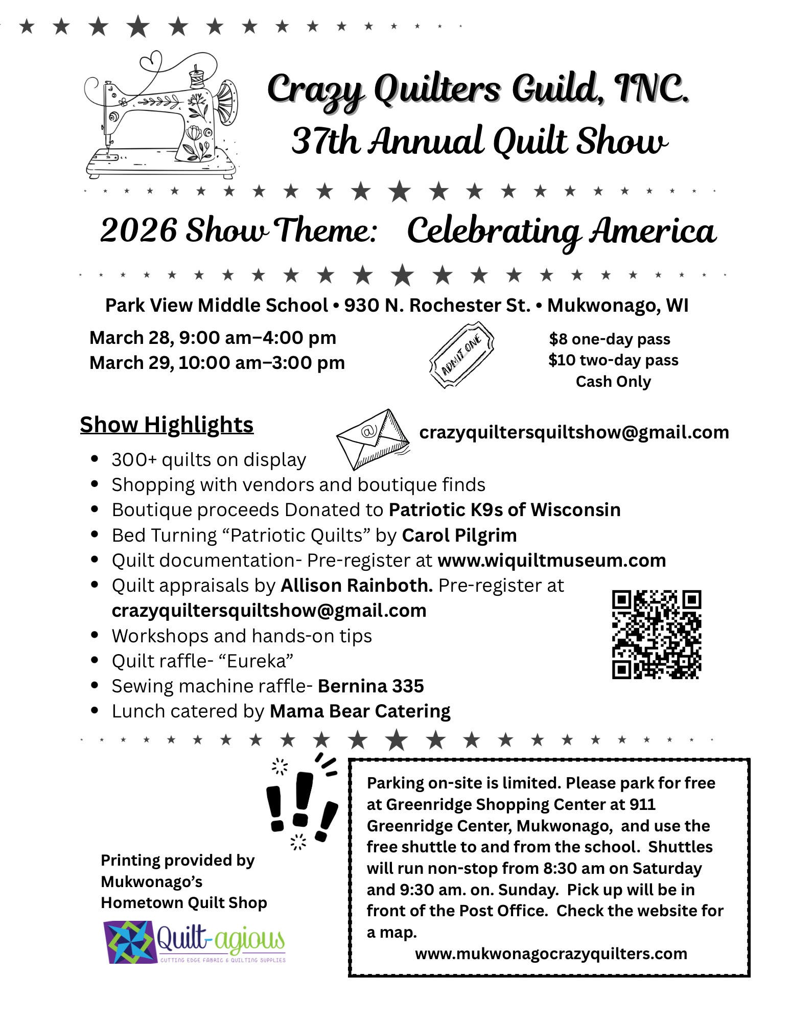Crazy Quilters Guild, Inc. 37th Annual Quilt Show