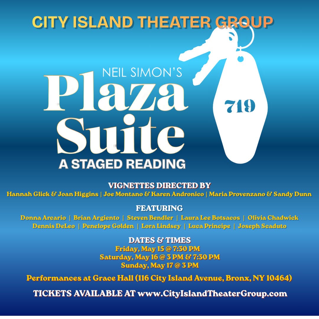 "Plaza Suite": A Staged Reading | City Island Theater Group