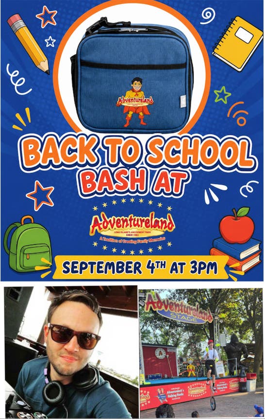 Adventureland's First Ever Back to School Bash Event on Friday September 4th