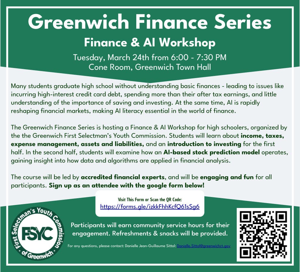 Greenwich Finance Series: Finance & AI Workshop
