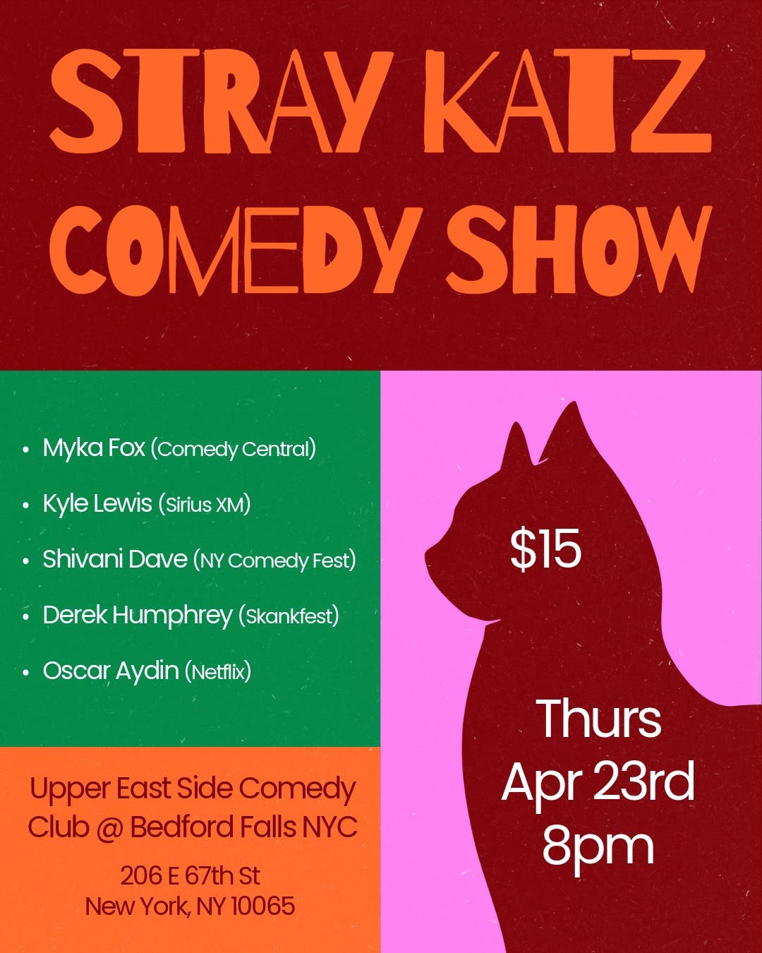 Myka Fox (Comedy Central) Derek Humphrey (Skankfest) Oscar Aydin (Netflix) & more