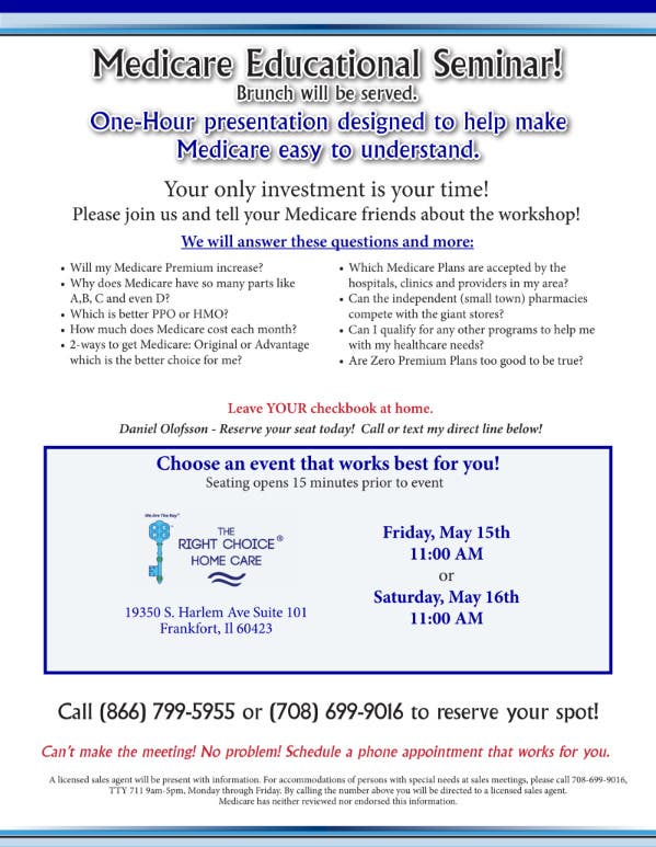 Medicare Educational Seminar!