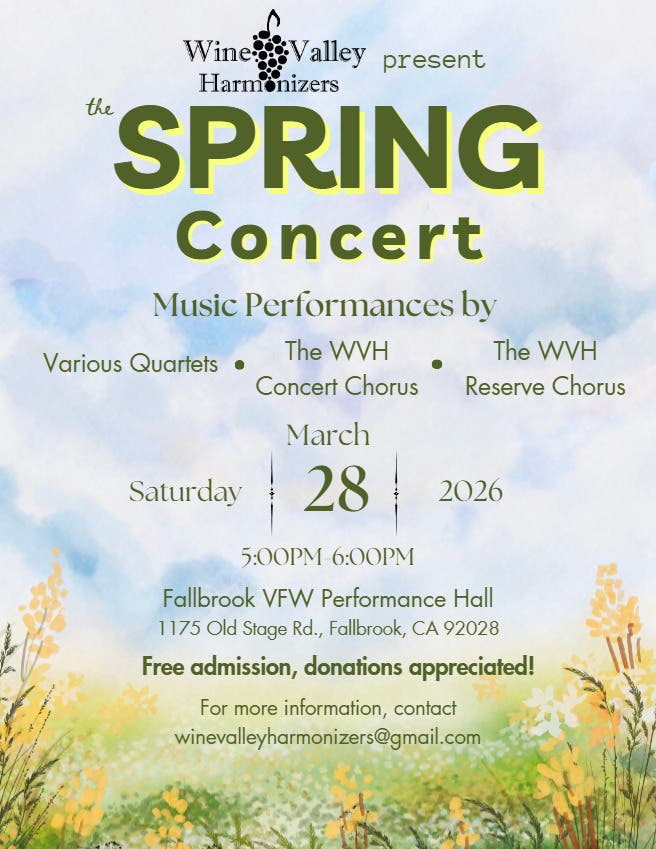 Barbershop Quartet Concert, FREE