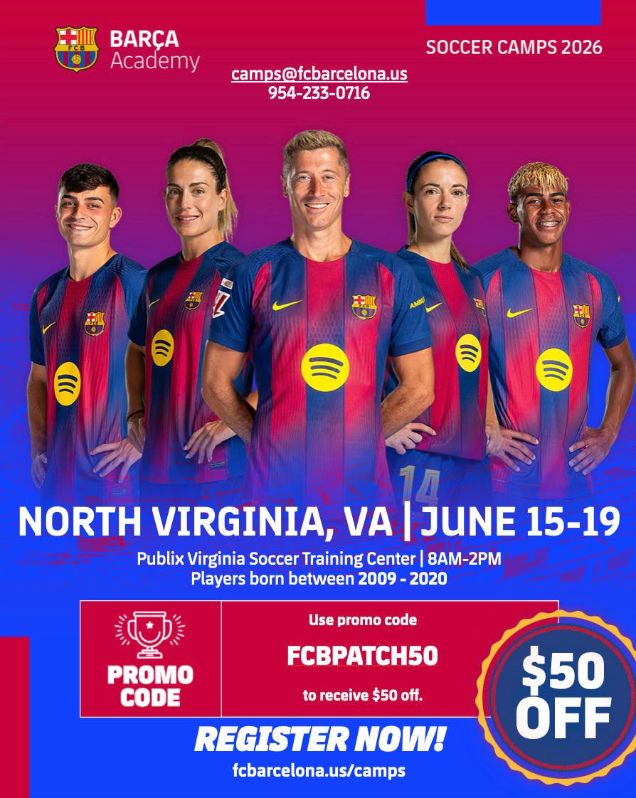 FC Barcelona Soccer Camp - North Virginia 2026! $50 off