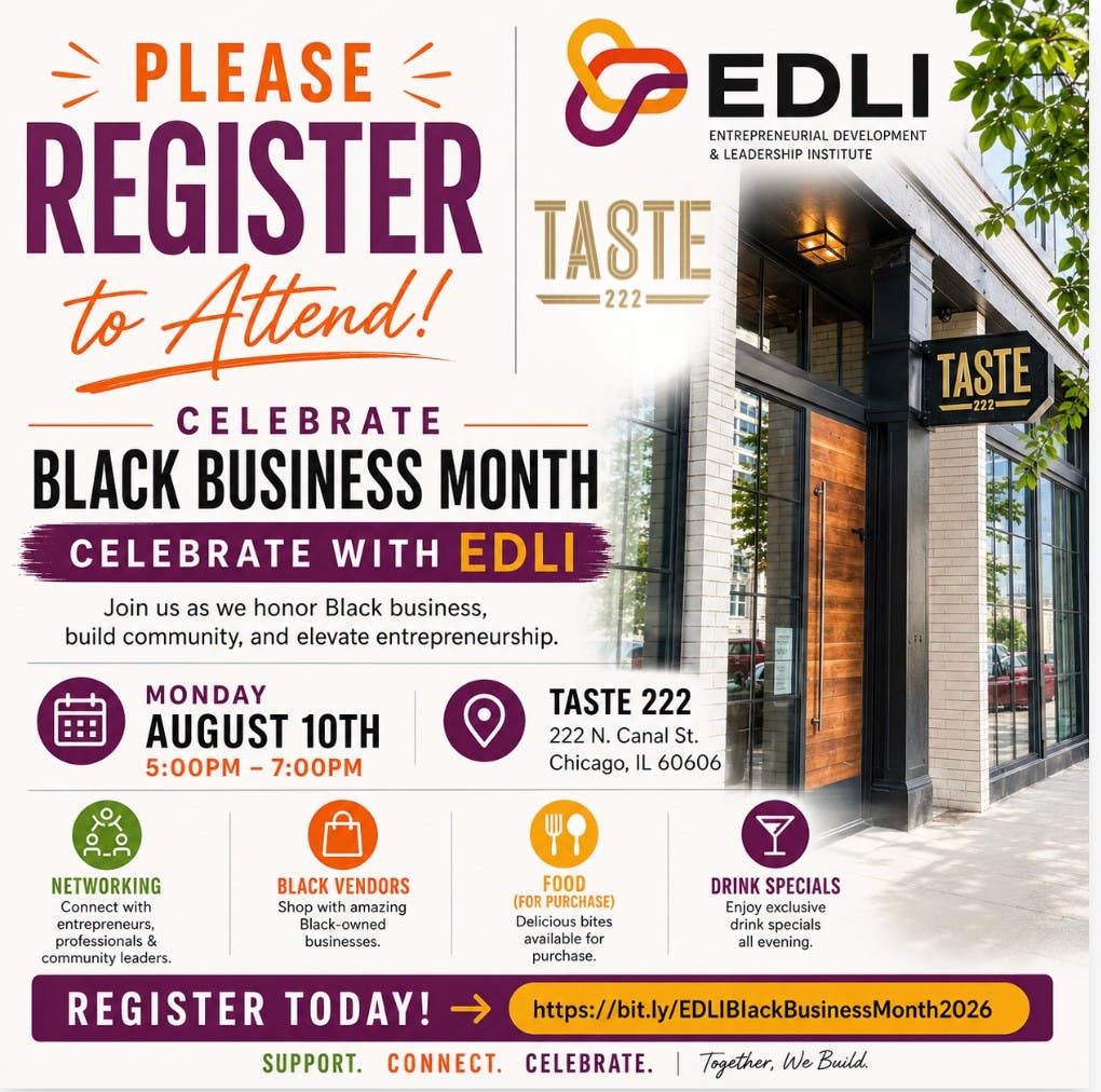 Celebrate Black Business Month with EDLI at Taste 222 