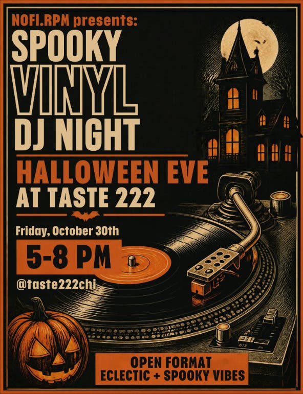 Spooky Vinyl DJ Night at Taste 222