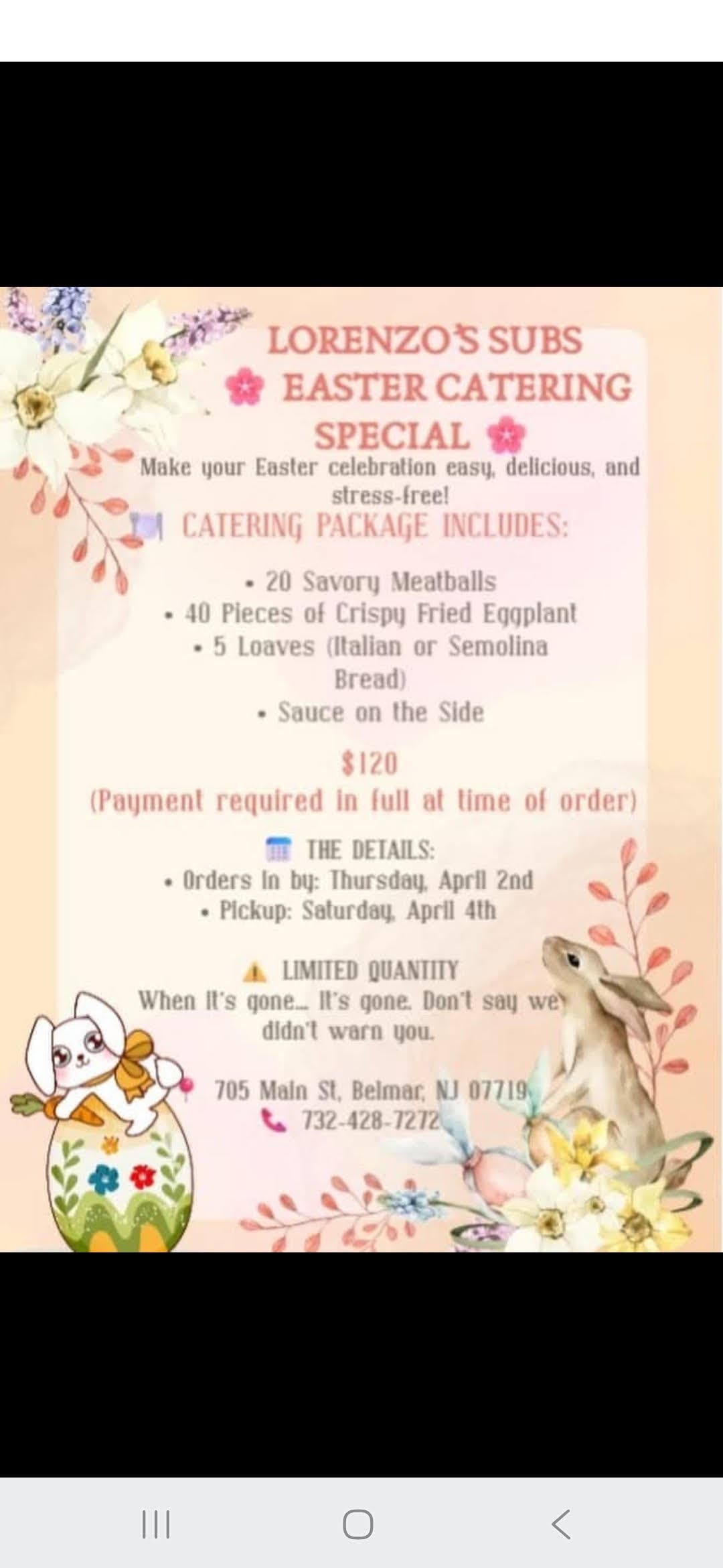 Easter Catering