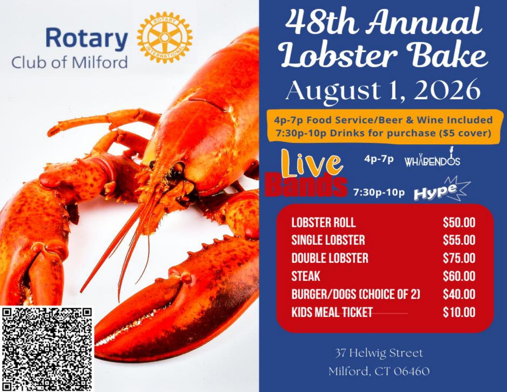 Milford Rotary 48th Annual Lobster Bake