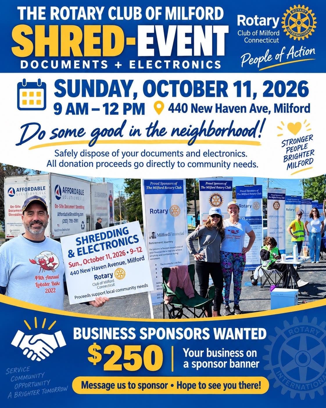 The Rotary Club Of Milford Shred-Event