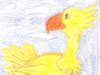 Vincent’s drawing of a Chocobo from the Final Fantasy video game series.