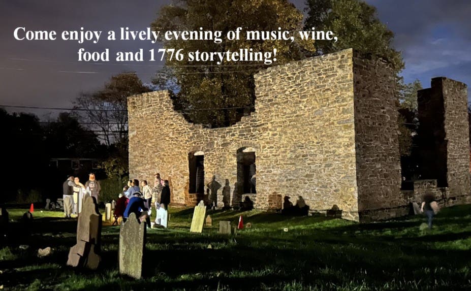 Enjoy a lively, unique evening of music, local food, wine, beer, and 1776 storytelling!