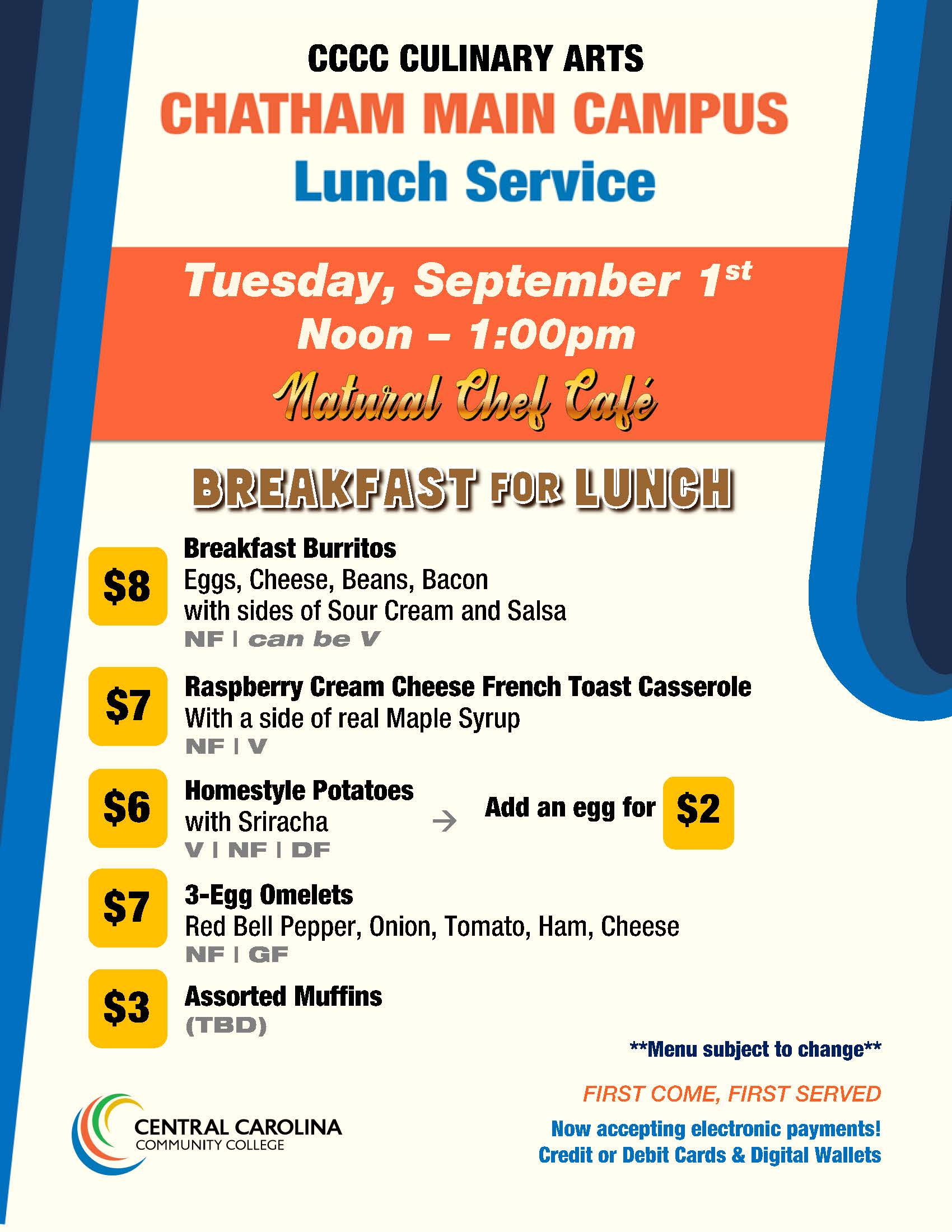 Lunch with CCCC Culinary Arts