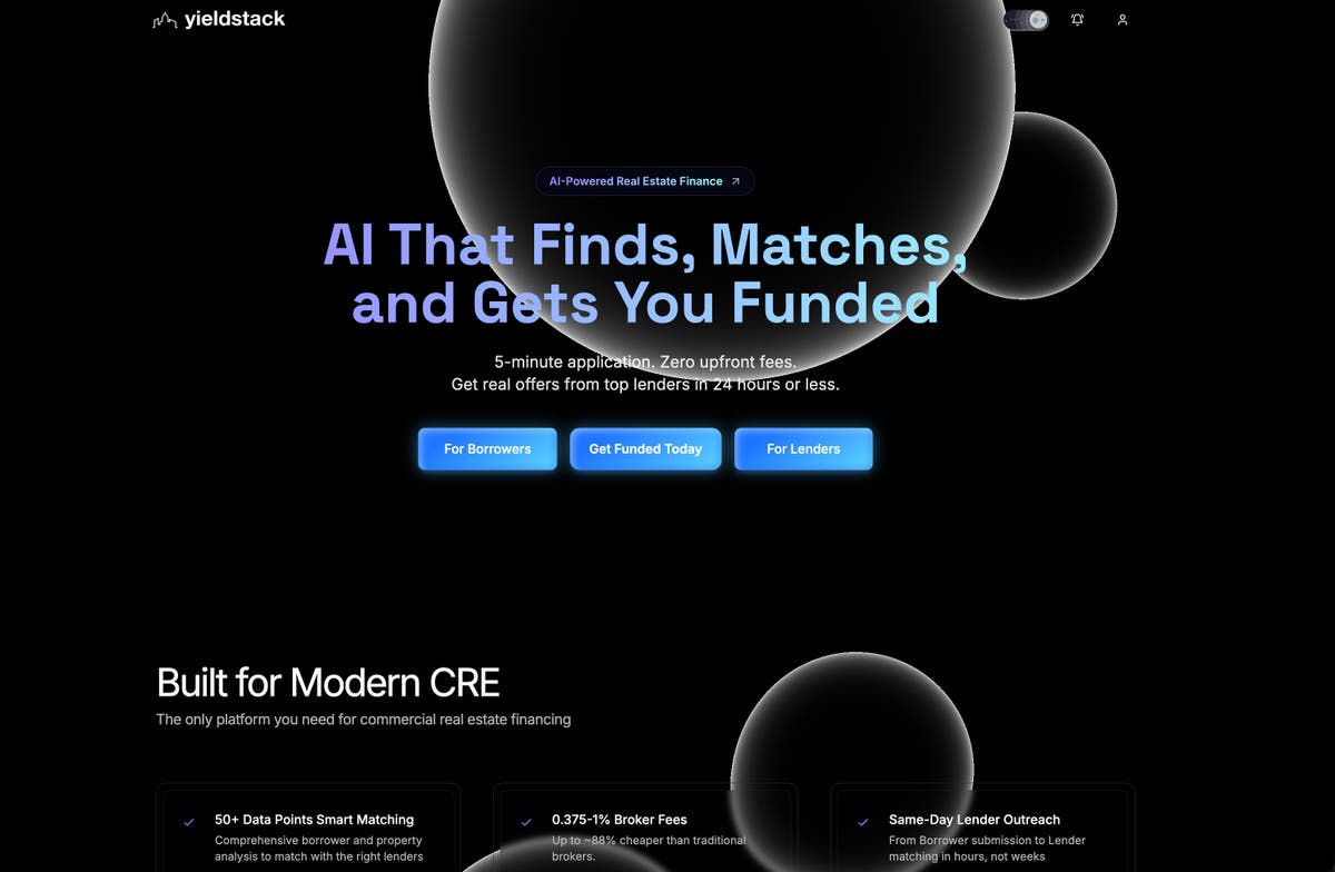 YieldStack — AI CRE Lending Platform, Offers in Hours