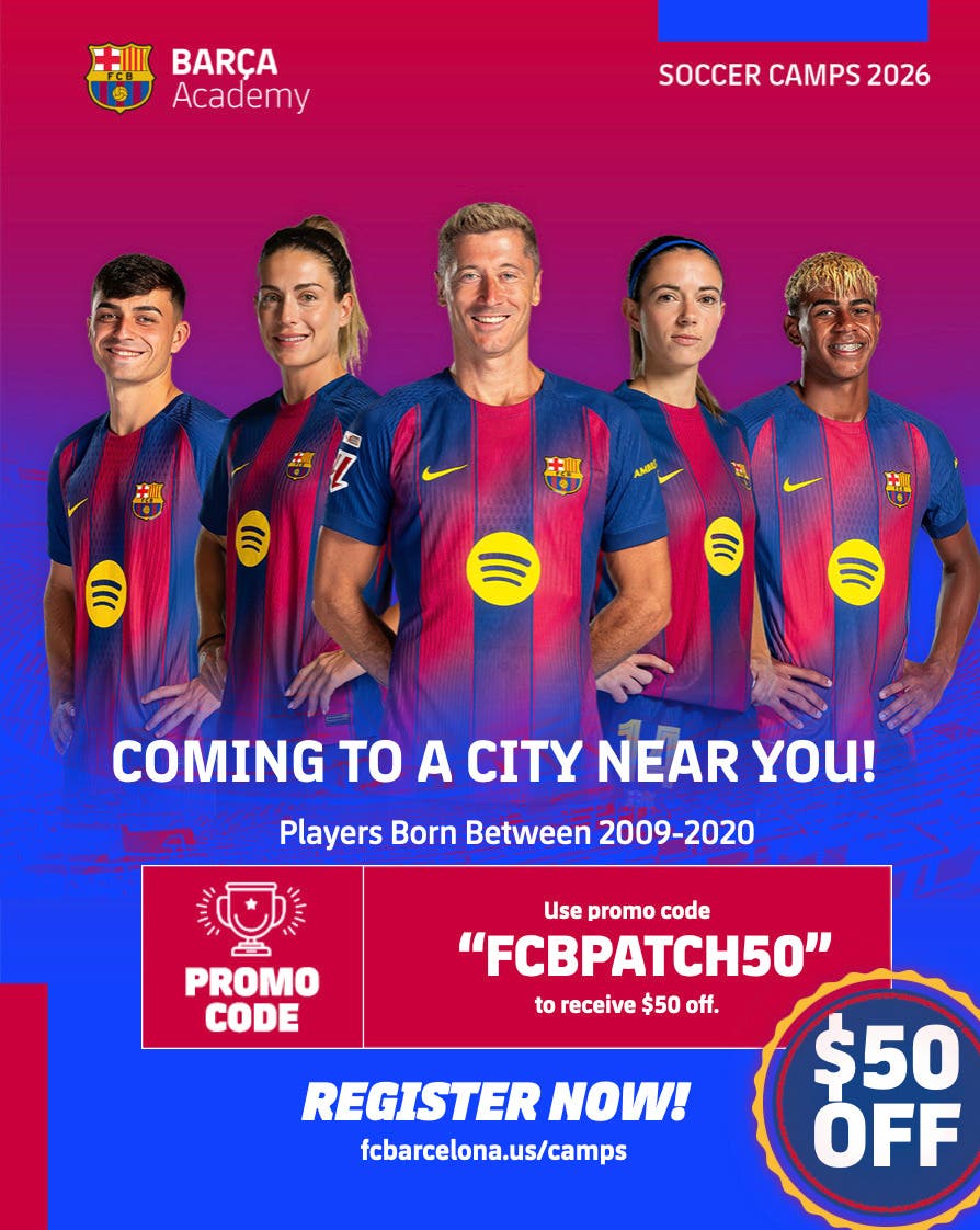 FC Barcelona Soccer Camp Cincinnati 2026 - FCBPATCH50 ($50 off)
