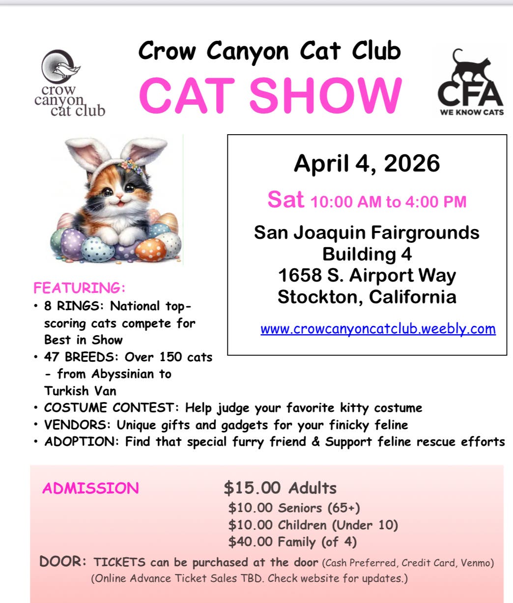 Crow Canyon Cat Club Cat Show