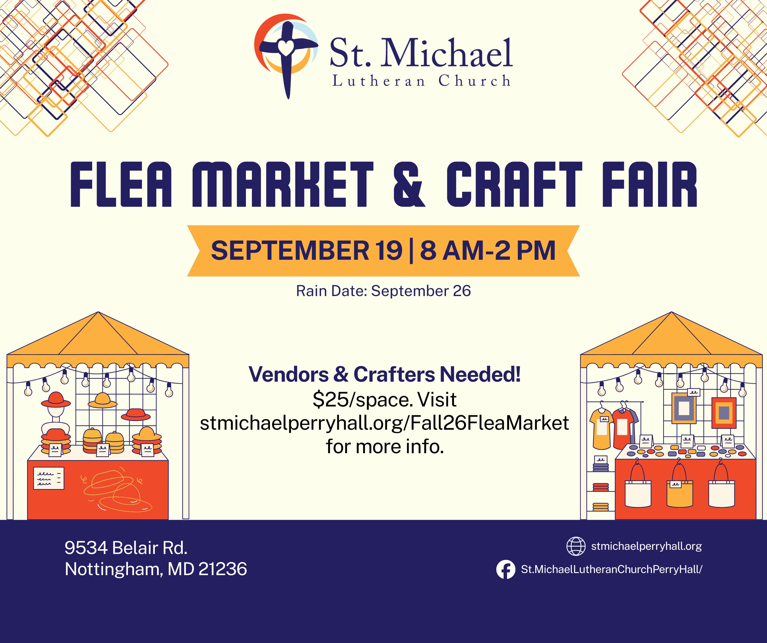 Flea Market & Craft Fair at St. Michael Lutheran Church - September 9