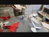 Sample doves and cardinals being folded for St. Andrew' SOAR Art Installation. The artists at Taro's Origami Studio have been working on St. Andrew's installation throughout the summer.