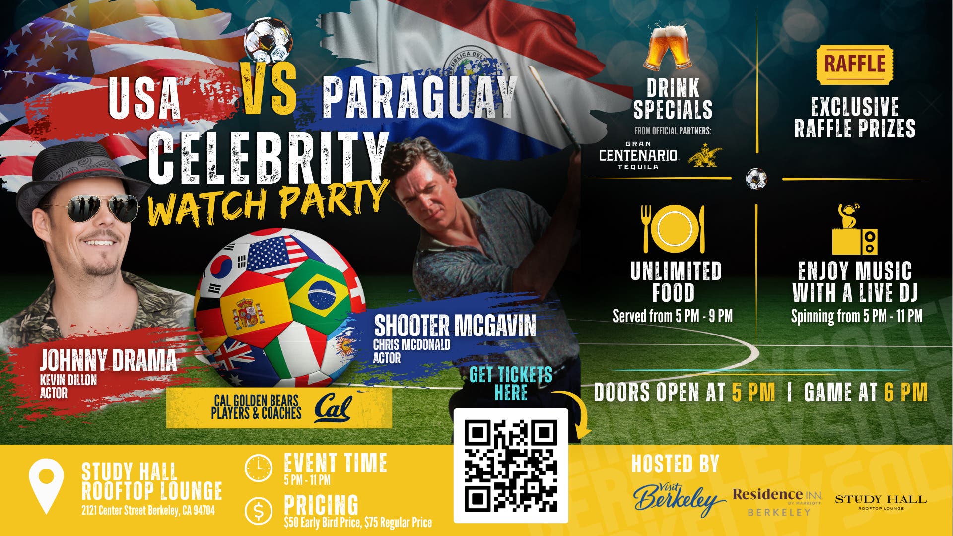 ⚽ USA vs Paraguay - Celebrity Watch Party⚽