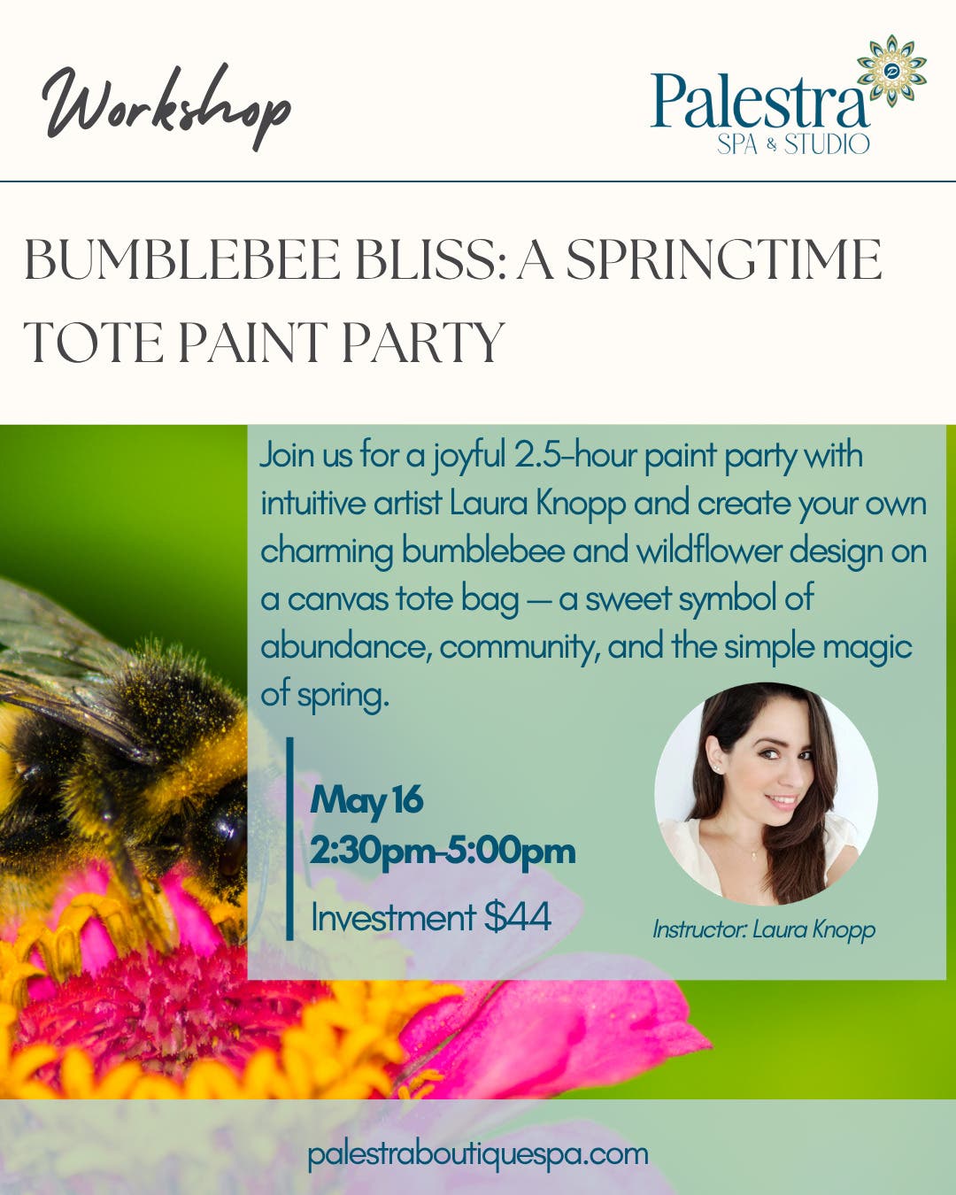Bumblebee Bliss: A Springtime Tote Paint Party