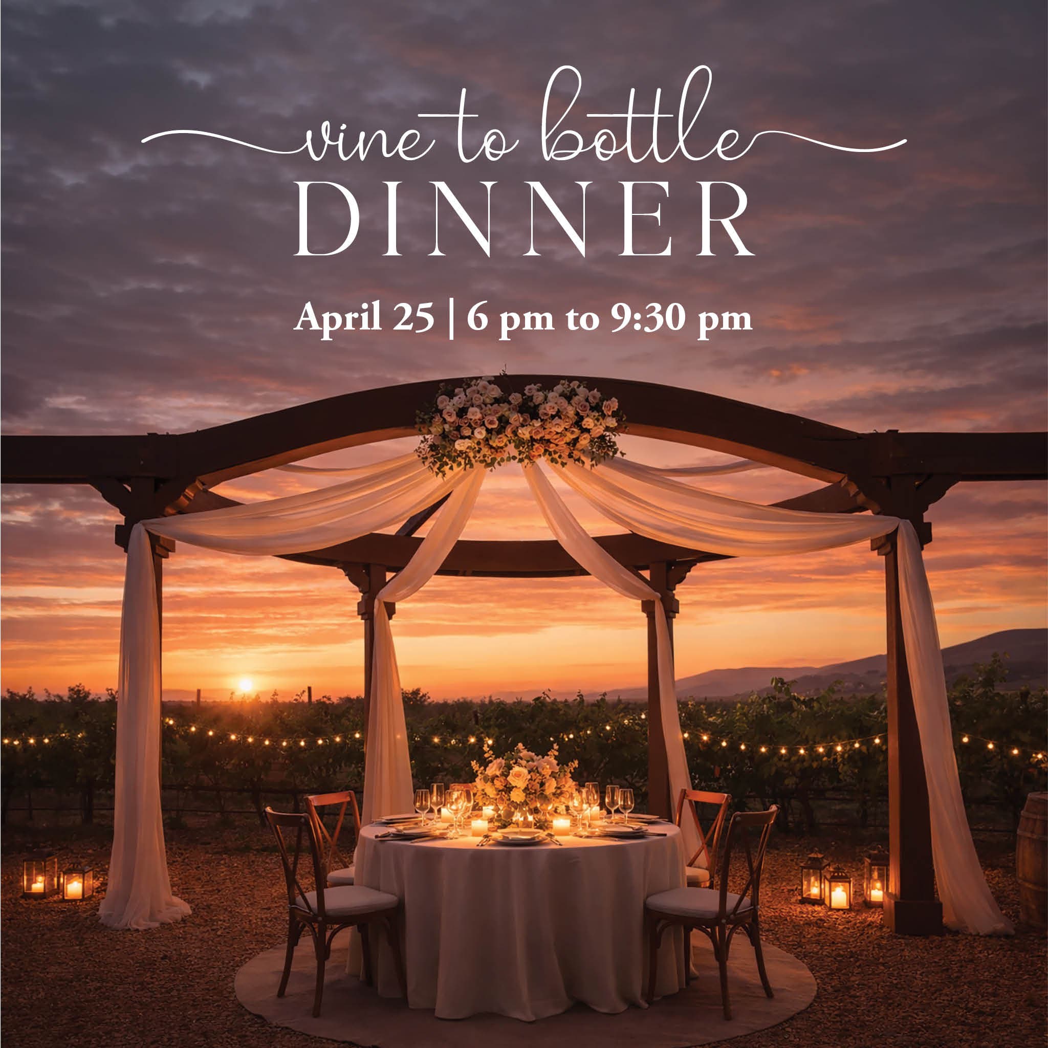 Vine to Bottle Dinner - Spring Edition