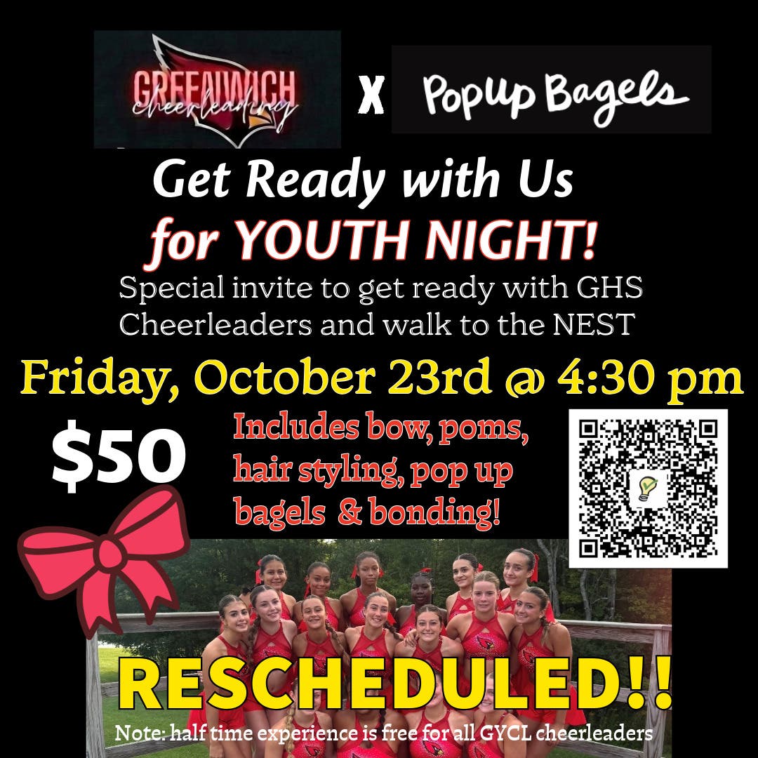 GHS Cheer to host Gameday Experience for Youth Night on Oct. 23rd!