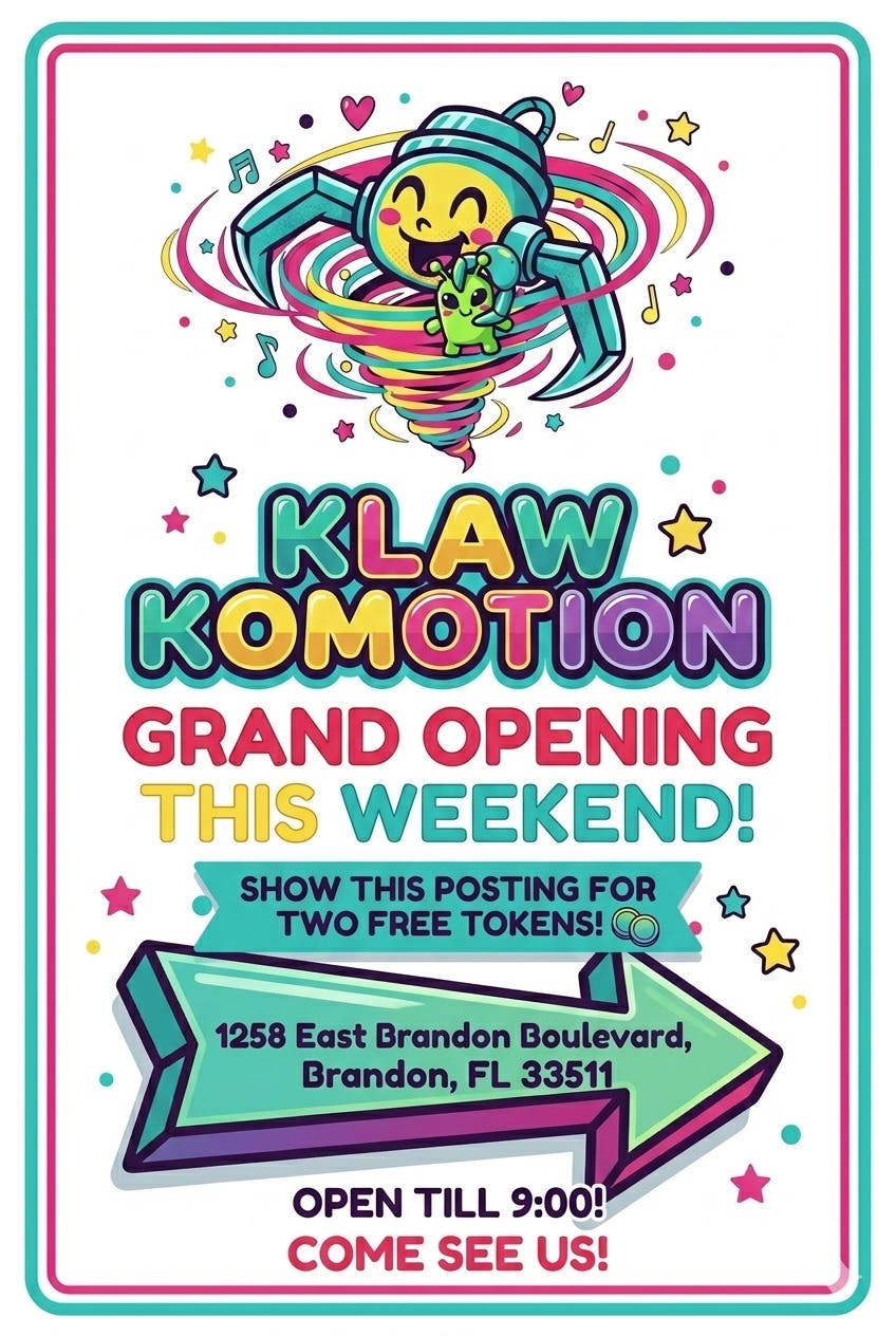 Grand Opening Event of Klaw Komotion - Claw Arcade!