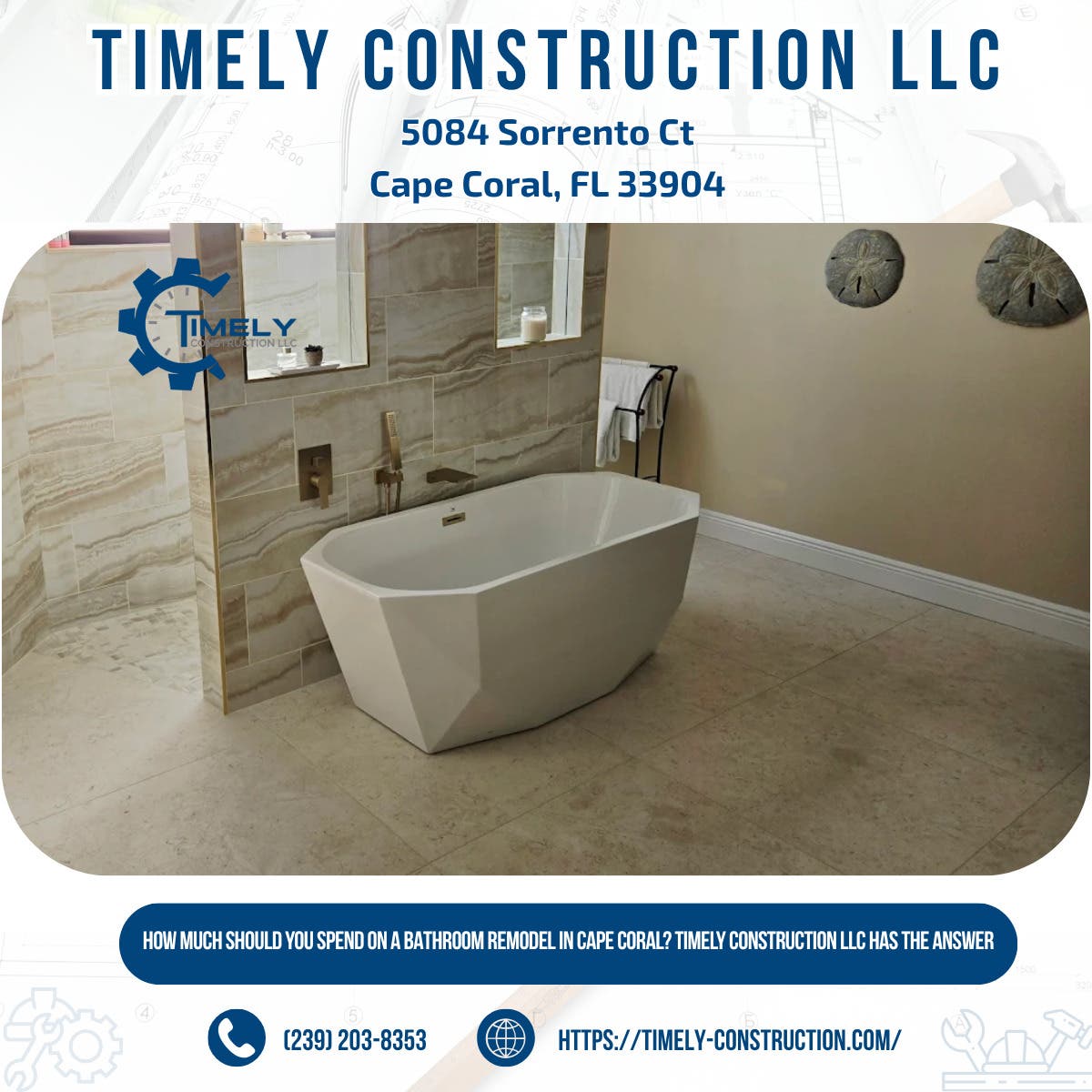 How Much Should You Spend on a Bathroom Remodel in Cape Coral? Timely Construction LLC Has the Answe