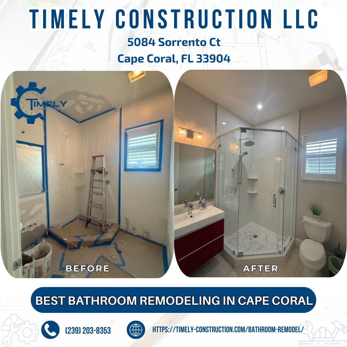Best Bathroom Remodeling in Cape Coral - Timely Construction LLC