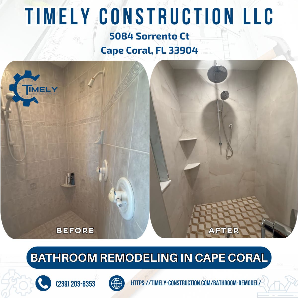 Bathroom Remodeling in Cape Coral - Timely Construction LLC