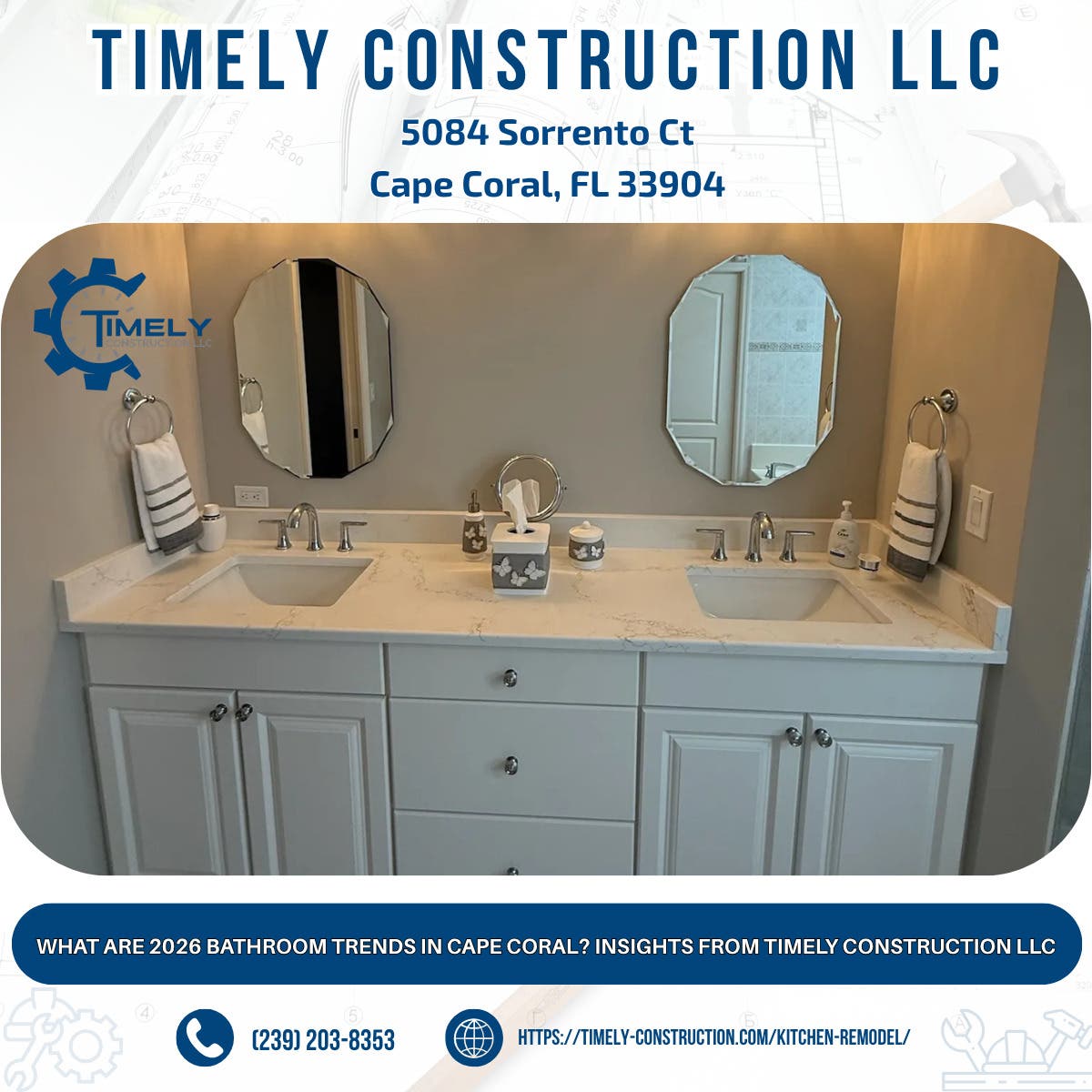 What Are 2026 Bathroom Trends in Cape Coral? Insights From Timely Construction LLC