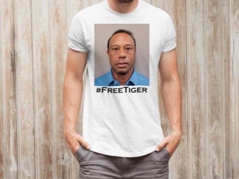 Tiger Woods Mug Shot T Shirt