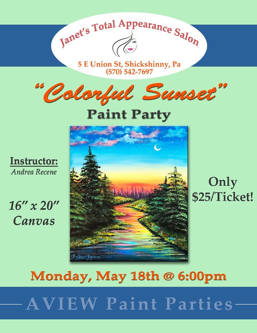 Colorful Sunset Paint Party