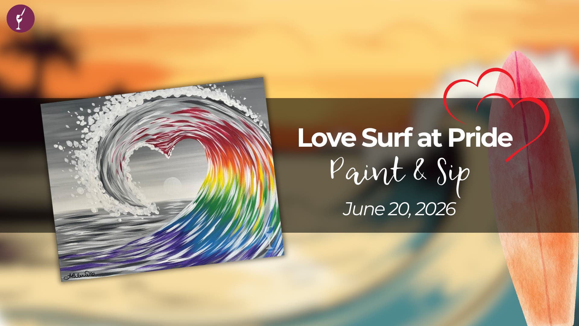 Love Surf at Pride | Paint & Sip