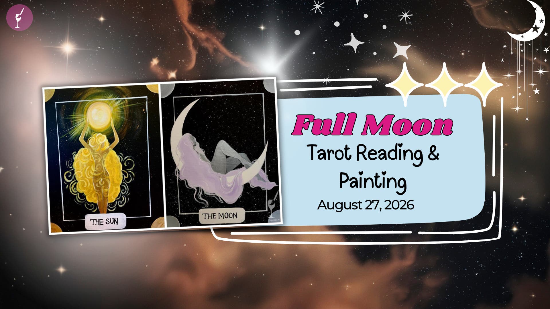 Full Moon Choose Your Painting | TAROT READING & Paint Night