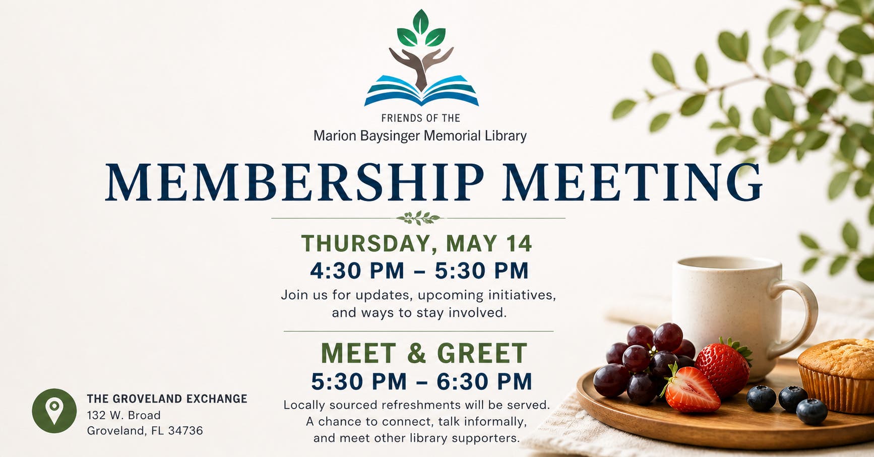 Friends Of The Marion Baysinger Memorial Library Membership Meeting