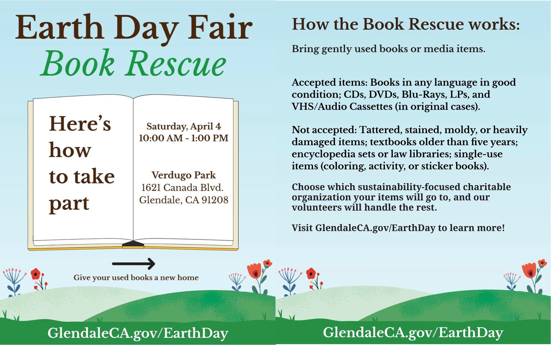 Book Rescue at Glendale Earth Day Fair