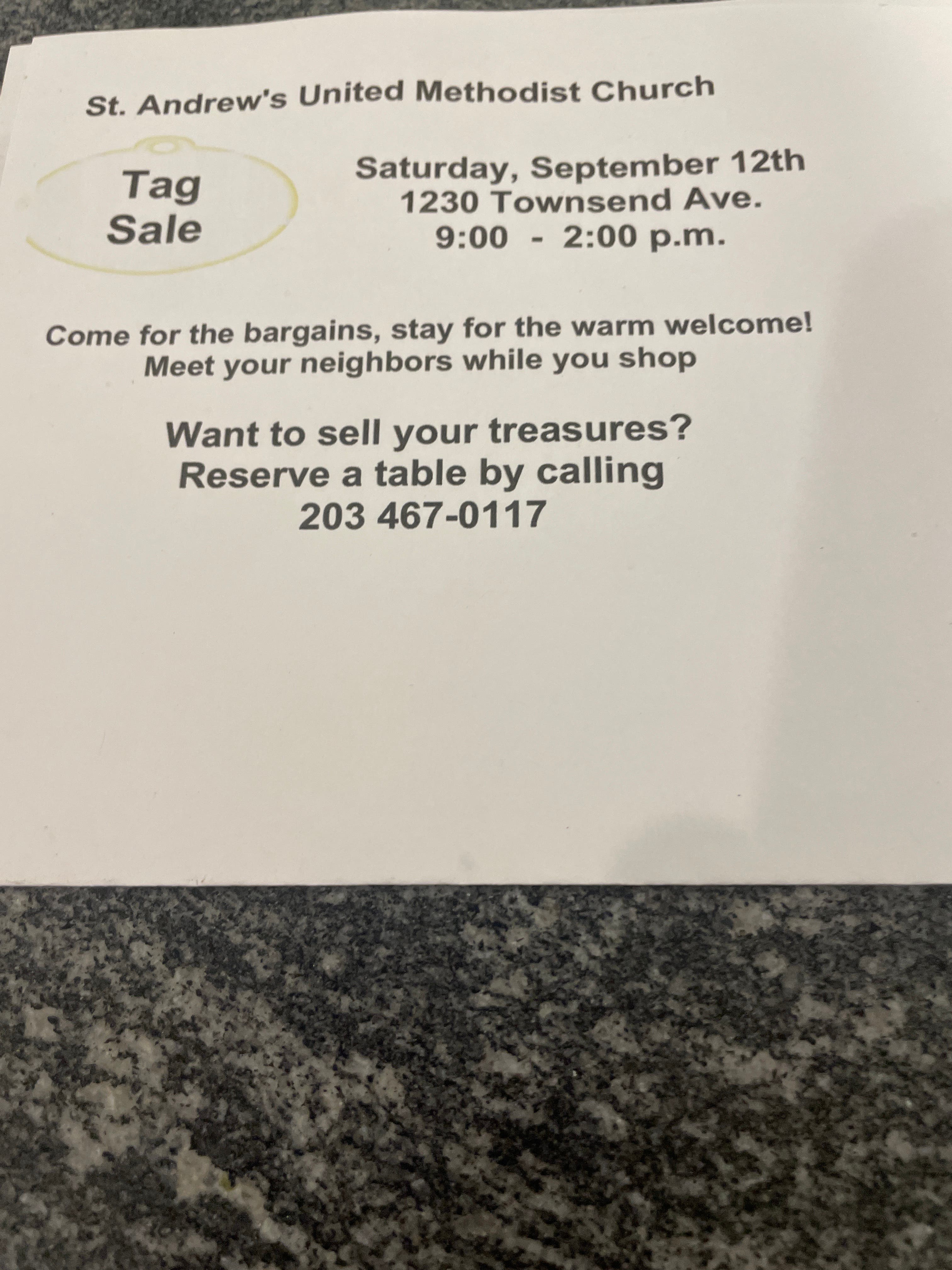 Tag Sale